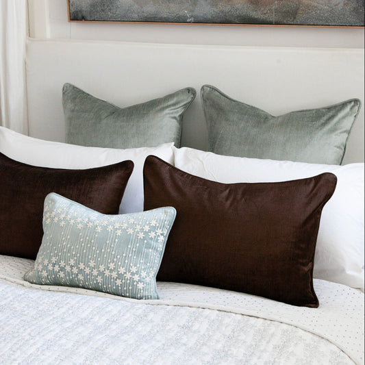 Montreux Velvet Embroidery Cushion