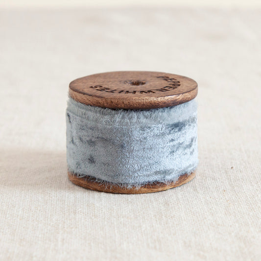 Silk Velvet Ribbon Bluegum