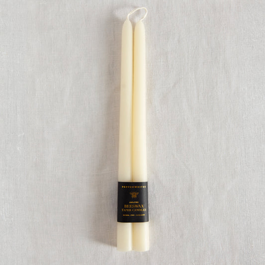 Beeswax Taper Candle Pair