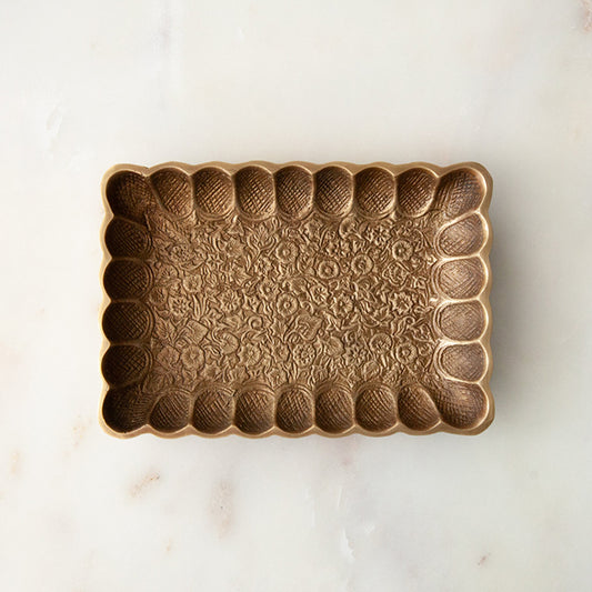 Damask Brass Tray