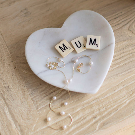 Marble Heart Trinket Bowl