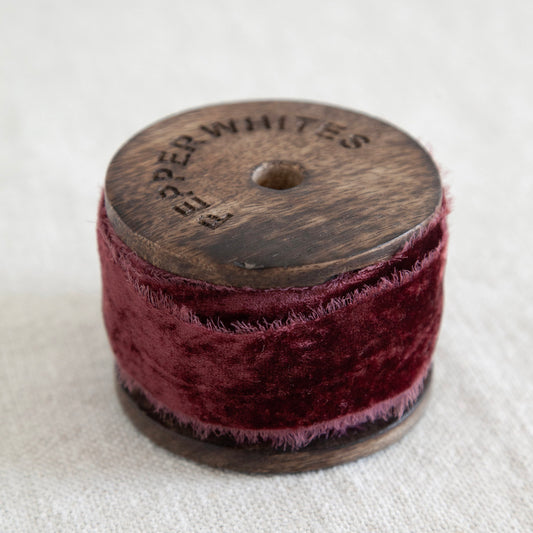 Silk Velvet Ribbon Pomegranate