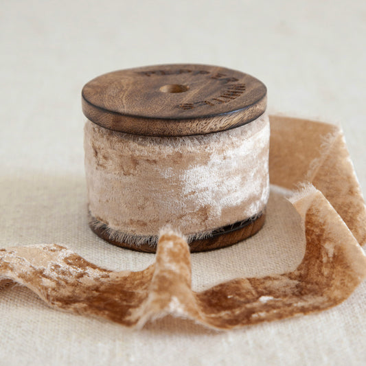 Silk Velvet Ribbon Silk Gold