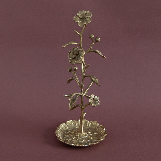 Fleur Brass Jewelry Stand